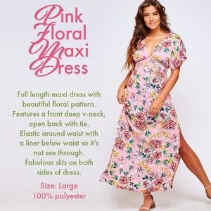 Pink Floral Maxi Dress